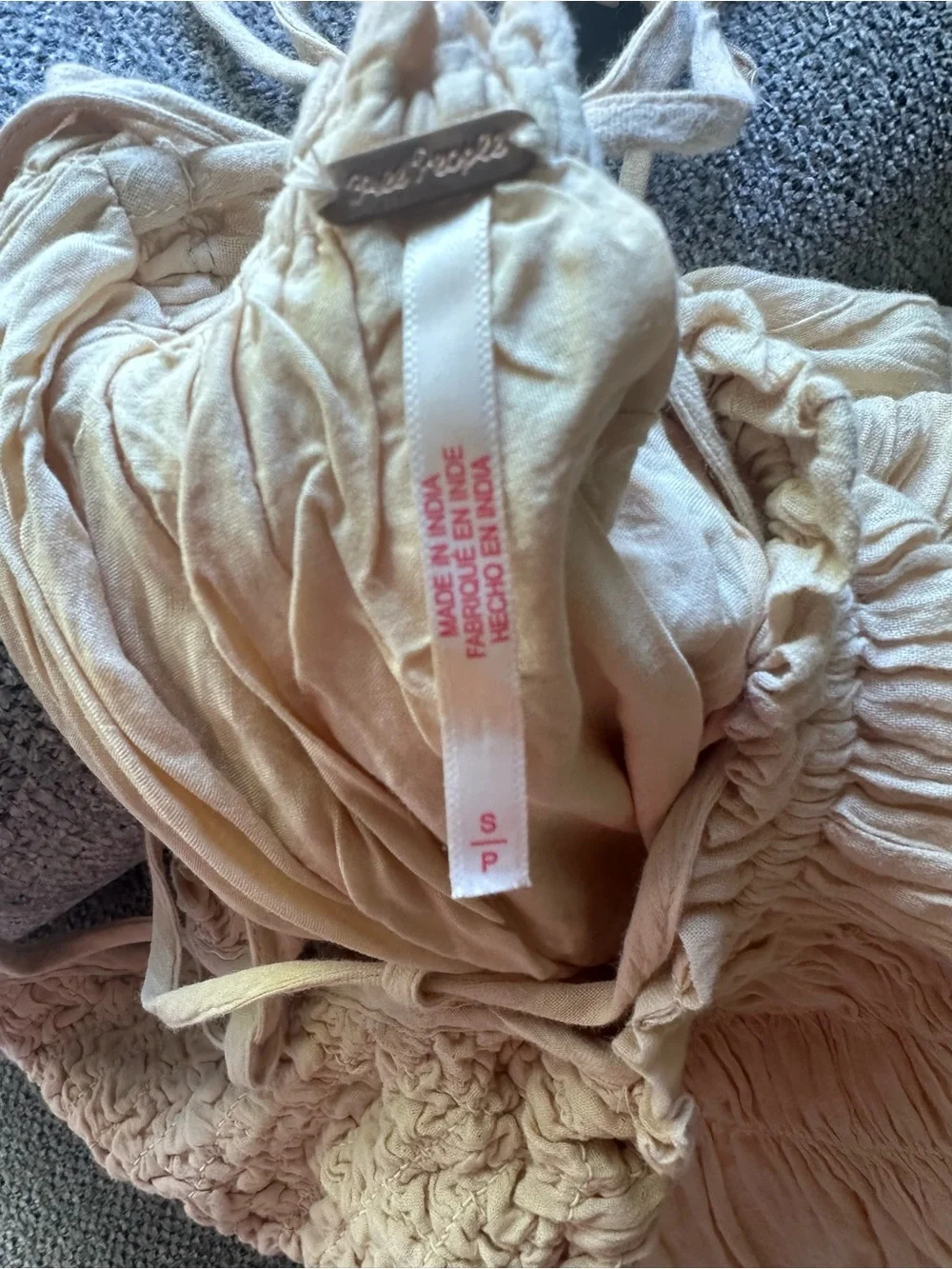Free People Forever Favorite Mini Dress Peach sands/beige - Picture 4 of 8